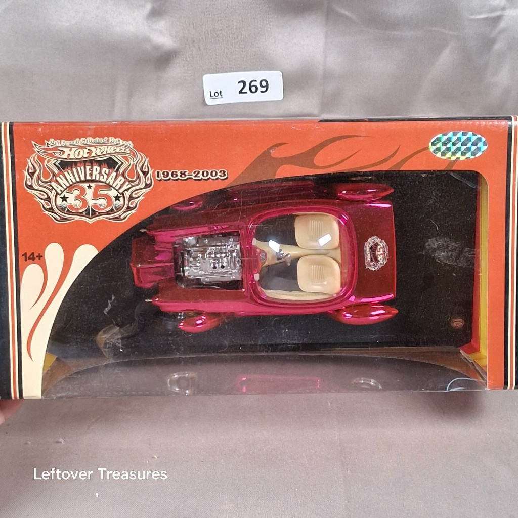 c269- Hot Wheels HWC Beatnik Bandit Pink Spectraflame #0534/1000 Neo-Classics NIB - Image 2