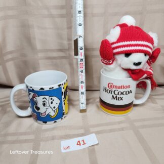 e41- 101 Dalmations. Vintage Carnation Hot Cocoa Mugs