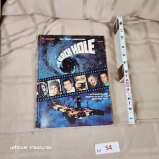 e54- 1979 Golden Press illustrated film adaptation softcover book for Walt Disneys sci-fi movie The Black Hole