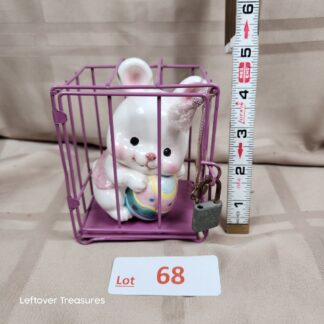 e68- Caged Bunny Bank