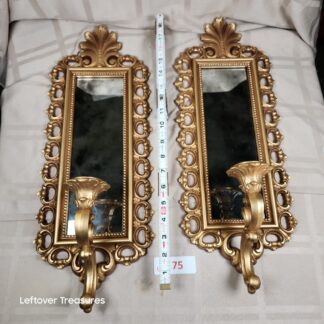 e75- Syroco Hollywood Regency Wall Sconces