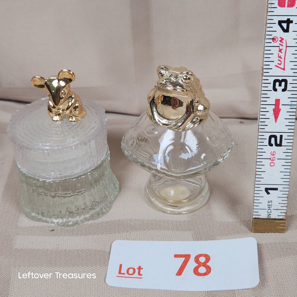 e78- Avon Mouse and Toad Perfume Bottles