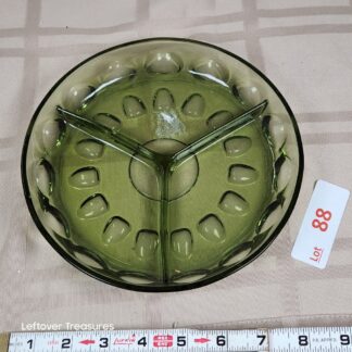 e88- Hazel Atlas Thumbprint Relish Dish