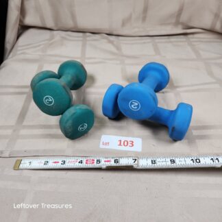 e103- 2 sets of 2lbs dumbells