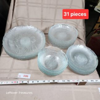 e106- Clear Glass Service Set