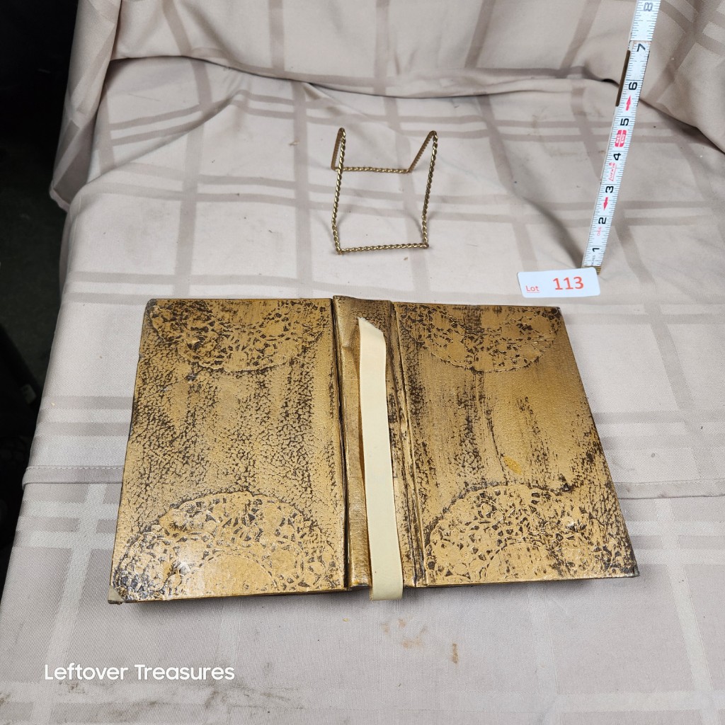 e113- Table Top Faux Book of Jesus and the Serenity Prayer - Image 2