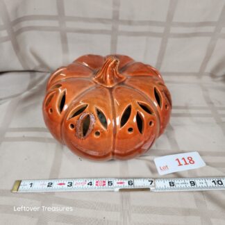 e118- Ceramic Pumpkin Light