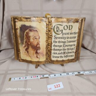 e122- Table Top Faux Book of Jesus and the Serenity Prayer