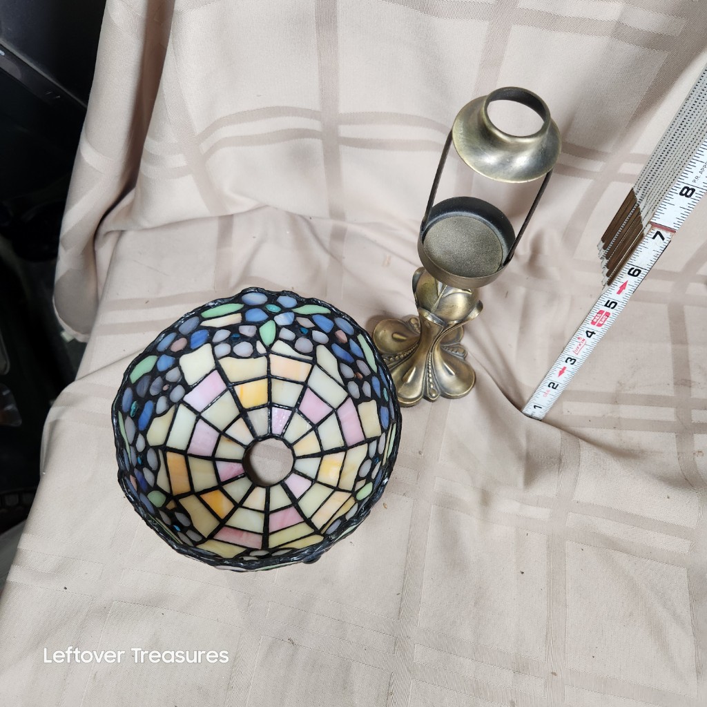e147- stained glass candle holder by partylite - Image 2
