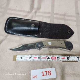 e178- knife w/ case. No brand