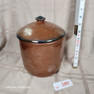 e189- Antique Glazed Stoneware Jar