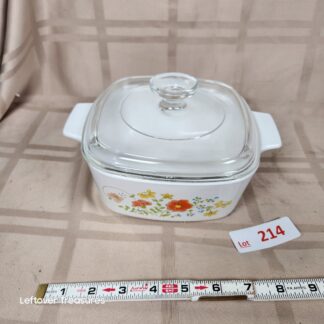 e214- CorningWare Wildflower Casserole Dish 1 1/2 qt
