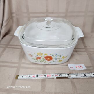e215- CorningWare Wildflower Casserole Dish 3 qt
