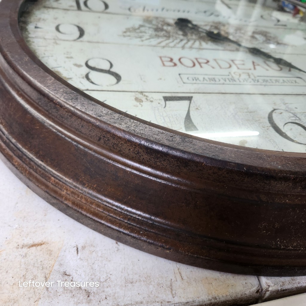 e233- very large antique-style French country wall clock 28 inch - Image 2